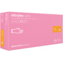 Manusi nitril nepudrate Roz - Nytrilex Set 100 de bucati